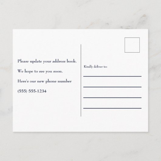 ボックスおもしろいの移動引っ越しました 案内ポストカード (裏面)