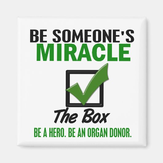 ボックスが臓器提供者であることを確認する6 マグネット (正面)