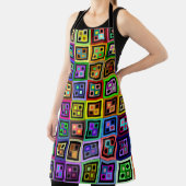 ボックスとドットの割り当てプリントエプロン エプロン (インサイチュ)