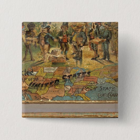 ボックスの解剖図、統一された州 缶バッジ (正面)