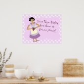 ボックスアップザブドウ主婦ユーモア漫画 ポスター (キッチン)