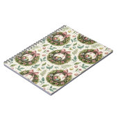 ボックスウッドのイースターリース ピンクのボウと卵 ノートブック (左側)