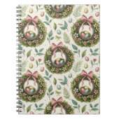 ボックスウッドのイースターリース ピンクのボウと卵 ノートブック (正面)