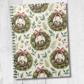 ボックスウッドのイースターリース ピンクのボウと卵 ノートブック