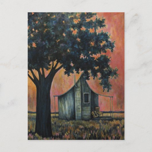 ボックスエルダーブルース、アコースティックギター ポストカード (正面)