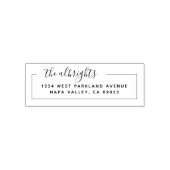 ボックスエレガントファミリ名スクリプト差出人住所 セルフインキングスタンプ (デザイン)