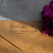 ボックスエレガントファミリ名スクリプト差出人住所 セルフインキングスタンプ