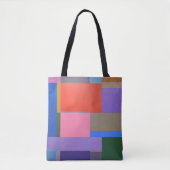 ボックスカラフルパターンと対称パターン。 トートバッグ (正面)