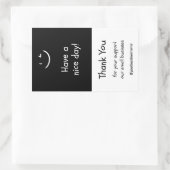 ボックスシールありがとうご案内 長方形シール (バッグ)