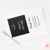 ボックスシールありがとうご案内 長方形シール (封筒)