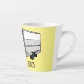 ボックストラック漫画イラストレーション カフェラテマグ (右)