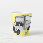 ボックストラック漫画イラストレーション カフェラテマグ (正面)