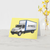 ボックストラック漫画イラストレーション カード (黄色い花)