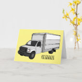 ボックストラック漫画イラストレーション カード (黄色い花)