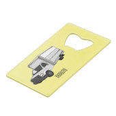 ボックストラック漫画イラストレーション クレジットカード栓抜き (正面アングル)