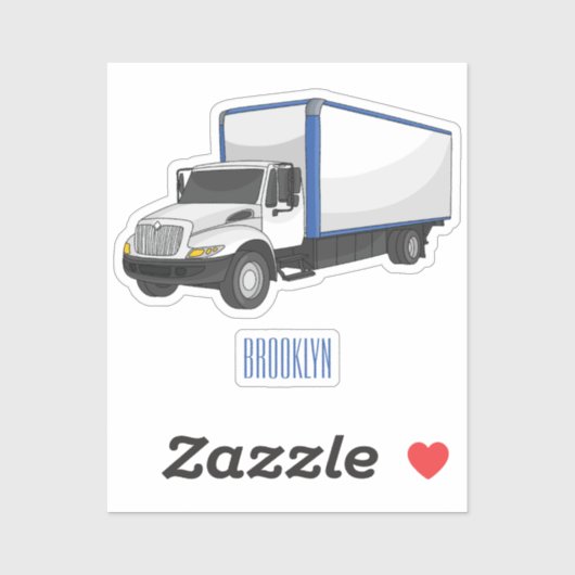 ボックストラック漫画イラストレーション シール (シート)