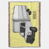 ボックストラック漫画イラストレーション スローブランケット (正面縦)