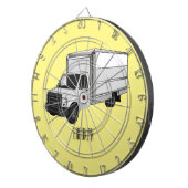 ボックストラック漫画イラストレーション ダーツボード (正面右)