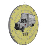 ボックストラック漫画イラストレーション ダーツボード (正面左)