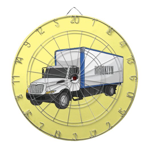 ボックストラック漫画イラストレーション ダーツボード (正面)