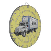 ボックストラック漫画イラストレーション ダーツボード (正面左)