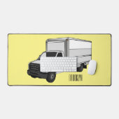 ボックストラック漫画イラストレーション デスクマット (キーボード&マウス)