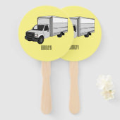 ボックストラック漫画イラストレーション ハンドファン (正面&裏面)