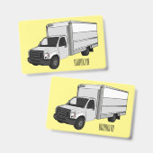 ボックストラック漫画イラストレーション バッジ (正面＆裏面)