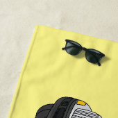 ボックストラック漫画イラストレーション ビーチタオル (インサイチュ)