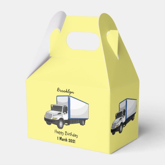 ボックストラック漫画イラストレーション フェイバーボックス (正面サイド)