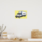 ボックストラック漫画イラストレーション ポスター (キッチン)