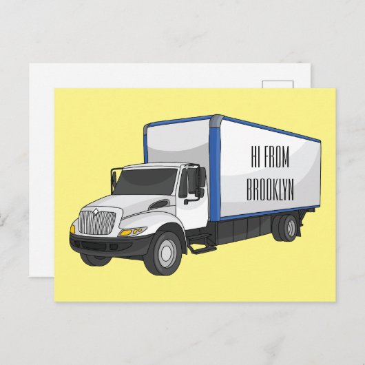 ボックストラック漫画イラストレーション ポストカード (正面/裏面)