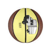 ボックストラック漫画イラストレーション ミニバスケットボール (縦)