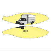 ボックストラック漫画イラストレーション ミニバスケットボール (パネル)