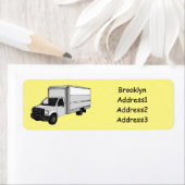 ボックストラック漫画イラストレーション ラベル (インサイチュ)