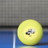 ボックストラック漫画イラストレーション 卓球ボール (ネット)