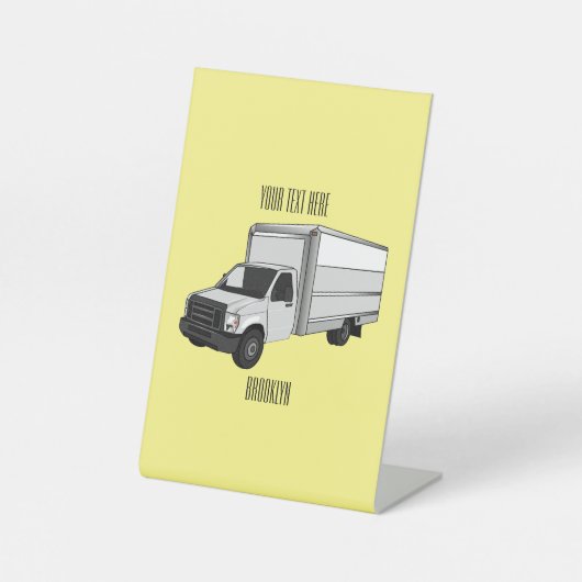 ボックストラック漫画イラストレーション 台座サイン (正面)