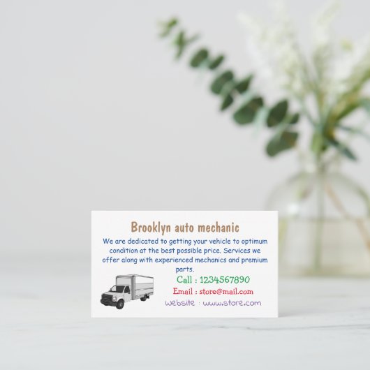 ボックストラック漫画イラストレーション 名刺 (スタンド正面)