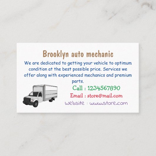 ボックストラック漫画イラストレーション 名刺 (正面)