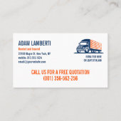 ボックストラック移動運搬プロフェッショナル 名刺 (裏面)