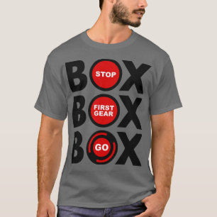 ボックスボックスボックスF1ピットストップ棒つきキャンデーデザイン Tシャツ