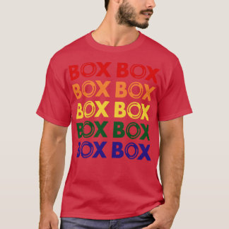 ボックスボックスF1タイヤ数々のカラーデザイン Tシャツ