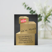 ボックスモダンの新しいアドレスの移動 案内ポストカード (スタンド正面)