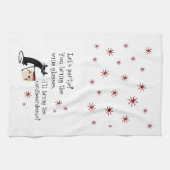 ボックスワインおもしろい引用文猫のカードボーダー キッチンタオル (横)