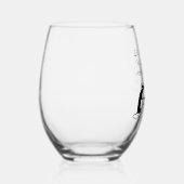 ボックスワインおもしろい引用文猫のカードボーダー ステムなしワイングラス (右)