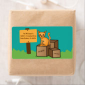 ボックス付き猫 – 移動する – ラベル (インサイチュ)