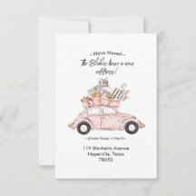 ボックス付き車の引っ越しました招待状