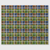 ボックス内に独自のタータンチェックプレイドスクエアを作成 ラッピングペーパー (フラット)