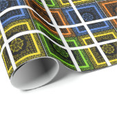 ボックス内に独自のタータンチェックプレイドスクエアを作成 ラッピングペーパー (ロールコーナー)