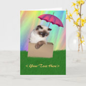 ボックス内のネコ カード (黄色い花)